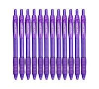 Paper Mate Profile Lot de 12 stylos à bille rétractables avec pointe grasse 1,4 mm Violet