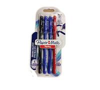 Paper Mate Replay stylo bille effaçable | pointe moyenne (1,0 mm) | couleurs assorties | lot de 4
