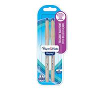 Paper Mate Replay Stylo Bille Effaçable, Pointe Moyenne 1 mm, Bleu, Lot de 2