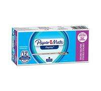 Paper Mate Replay stylo bille effaçable, pointe moyenne 1 mm, noir, boîte de 12