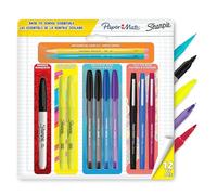 Paper Mate & Sharpie Stylos | Kit de papeterie pour la rentrée | Stylos à bille, marqueurs permanents, surligneurs, crayons mécaniques et feutres | Fournitures scolaires et de bureau | Lot de 12