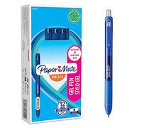 Paper Mate® stylo gel InkJoy® | pointe moyenne | encre bleu foncé | lot de 12