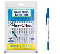 PAPER MATE Stylos à bille 045 - Pointe moyenne (1,0 mm) - Encre bleue - Lot de 15