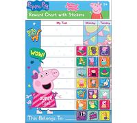 Paper Projects Reward Chart and Sparkly Stickers Tableau de récompense Peppa Pig Everyday et 56 Autocollants Scintillants, 01.70.30.021, Multicolore, 29.7cm x 42cm