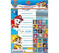 Paper Projects 01.70.30.025 Paw Patrol Tableau de récompense et Autocollants pour Apprentissage de la propreté et des Toilettes, pour Enfants de 3 Ans et Plus, 29,7 cm x 42 cm