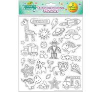 Paper Projects Crayola Lot de 2 Feuilles d'autocollants à colorier Idéal pour la décoration et Le Scrapbooking