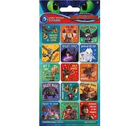 Paper Projects DreamWorks Autocollants réutilisables Motif Dragons | Produit sous Licence Officielle | Réutilisable sur Surfaces Non poreuses