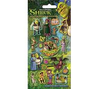 Paper Projects DreamWorks Shrek Autocollants réutilisables scintillants | Produit sous licence officielle | Réutilisables sur des surfaces non poreuses, vert