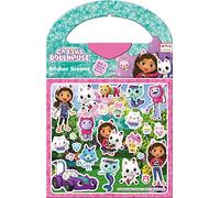 Paper Projects Gabby's Dollhouse 01.70.29.016 Kit d'activités pour Maison de poupée avec 6 scènes et Environ 50 Autocollants Rose 23,5 x 15 cm