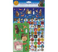 Paper Projects The Gruffalo's Child Lot d'autocollants de Noël | Trois types d'autocollants (environ 150 au total) | Réutilisable sur des surfaces non poreuses, bleu, 29,7 cm x 21 cm