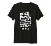 Paper Rock Ciseaux Fair Fun Humour Adultes Parents T-Shirt Haut de Gamme