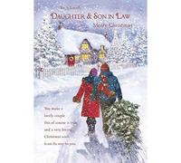 Paper Rose The Grass Roots Carte de vœux de Noël avec inscription en anglais « Lovely Daughter & Son in Law »