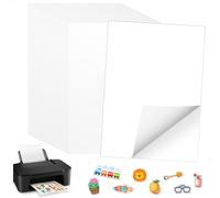 Paper Sticker Paper Sheets Sticker 30 Sheets White Inkjet Sticker Paper A4 Vinyl Printable For Laser Inkjet Printer 21 X 29.7Cm