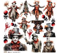 Paper Stickers - ScrapLove - Halloween Set 3 clown