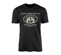 Paper Street Soap Company T-shirt noir - Livre fantaisie roman histoire Fight Club classique cinéma cinéma insomnie première règle homme cadeau unisexe, Black Prime., XL