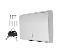 Paper Towel Dispenser Wall Mount, Multifold Paper Towel Dispensers, Large Capacity Stainless Steel Tissue Holder, Suitable for Bathrooms and Public Places (Bk40 Sanding)