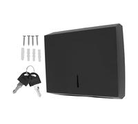 Paper Towel Dispenser Wall Mount, Multifold Paper Towel Dispensers, Large Capacity Stainless Steel Tissue Holder, Suitable for Bathrooms and Public Places (bk40 Black)