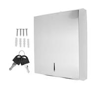 Paper Towel Dispenser Wall Mount, Multifold Paper Towel Dispensers, Large Capacity Stainless Steel Tissue Holder, Suitable for Bathrooms and Public Places (Bk50 Sanding)