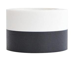 Paper Washi Tape 2 Rouleaux Blanc Black Masking Tape Auto-Adhesive Pape Tape Washi Tape for Scrapbook Decorative