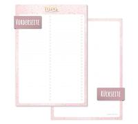paper&you® A5 To-do Listen Block "Golden Dots" 50 feuilles y compris bloc-notes au verso - durable & respectueux du climat