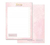 paper&you® Bloc de listes de tâches A6 "Golden Dots" avec 50 feuilles à déchirer - bloc-notes, agenda journalier, organiseur - durable & respectueux du climat