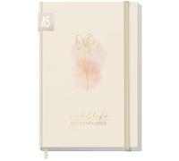 paper&you® Work & Life agenda semainier sans date A5 "Soft Flower" calendrier non daté pour la pleine conscience & l'organisation personnelle, Planificateur non daté, journal de gratitude - durable &