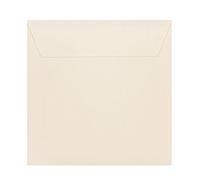 Paper24 lot de 100 enveloppes carrées à 170 x 170 mm/17 x 17 cm couleur : avec bande adhésive crème