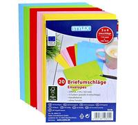 Paper24 Lot de 100 enveloppes colorées avec enveloppe colorée C6, DIN C6 | 20 Stück, coleurs assorties, 1