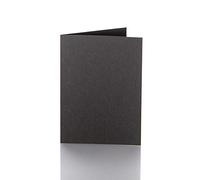 Paper24 Lot de 25 cartes pliées A5, 150 x 200 mm, 240 g/m², noires