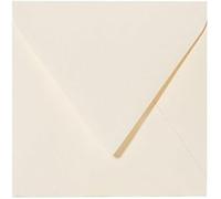 Paper24 Lot de 25 enveloppes - 15 x 15 cm - Enveloppes - 150 x 150 cm - Carrées - 120 g/m² - Sans fenêtre - À collage humide - Pour cartes de mariage (01 crème douce)