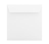 Paper24 Lot de 25 enveloppes 155 x 155 mm avec bande autocollante, bandes détachables, 120 g/m², idéales pour les cartes de mariage au format 148 x 148 mm (00 blanc 100 g)
