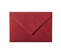 Paper24 Lot de 25 enveloppes B6 à fermeture humide 120 g/m² - 12,5 x 17,5 cm - Pour mariage, anniversaire, bricolage - Bordeaux