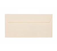 Paper24 Lot de 25 enveloppes DIN long avec bande adhésive (sans fenêtre) 11 x 22 cm - Crème