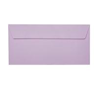 Paper24 Lot de 25 enveloppes DIN long avec bande adhésive (sans fenêtre) 11 x 22 cm Violet/bleu