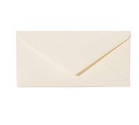 Paper24 Lot de 25 enveloppes longues Crème 11 x 22 cm