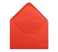 Paper24 Lot de 25 enveloppes Rouge Format C5 16,2 x 22,7 cm Sans fenêtre 100 g/m²