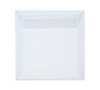 paper24 Lot de 25 enveloppes transparentes avec 170 x 170 mm avec bande adhésive 17 x 17 cm, 100 g