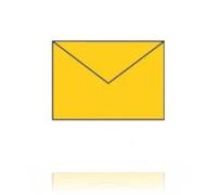 Paperado Lot C6 doublé de tissu enveloppe - Candle Light (Lot de 5) P jaune