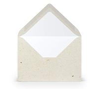 PAPERADO Lot de 100 enveloppes Terra Vanilla crème beige - 100 g/m² - Sans fenêtre - 11,4 x 16,2 cm - Enveloppes avec rabat à collage humide