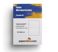 Paperafère - Feuilles perforées A4 | Lot de 500 feuilles A4 80 g avec une micro-perceuse en deux divisant en 2 A5 | Convient pour imprimantes à toner et à jet d'encre papier A4 de bureau et papeterie