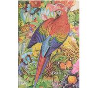 Paperblanks 2024 Tropical Garden Midi Weekly Calendar HOR