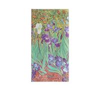 Paperblanks 2024 Van Gogh's Irises 12-Month Slim Horizontal Elastic Band Closure 160 Pg 100 GSM