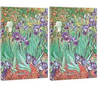 Paperblanks | 2026 Iris de Van Gogh | Iris de Van Gogh | 12 mois | Mini | Verso | Fermeture Élastique | 160 Pg | 100 GSM (Lot de 2)