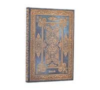 Paperblanks | 2026 Luxe Bleu | Design Luxueux | 12 mois | Mini | Horizontal | Fermeture Élastique | 160 Pg | 100 GSM