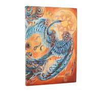 Paperblanks | 2026 Oiseau Céleste | Les Oiseaux du Bonheur | Flexis 12 mois | Midi | Horizontal | Fermeture Élastique | 176 Pg | 100 GSM