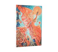 Paperblanks | 2026 Oiseau de Feu | Les Oiseaux du Bonheur | Flexis 12 mois | Maxi | Horizontal | Fermeture Élastique | 176 Pg | 100 GSM