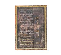 Paperblanks Agendas 12 Mois 2025 | Michel-Ange, Manuscrit | Midi | Verso | Avec Rabat