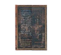 Paperblanks Agendas 18 Mois 2025, Michel-Ange, Manuscrit, Mini, Horizontal, Avec Rabat