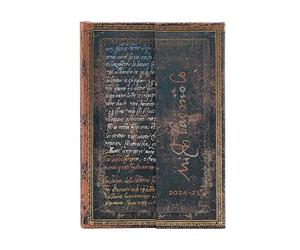 Paperblanks Agendas 18 Mois 2025, Michel-Ange, Manuscrit, Mini, Horizontal, Avec Rabat