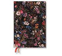Paperblanks Agendas Flexis à Couverture Souple de 12 Mois 2022 Floralia | Un Jour par Page | Midi (125 × 175 mm)